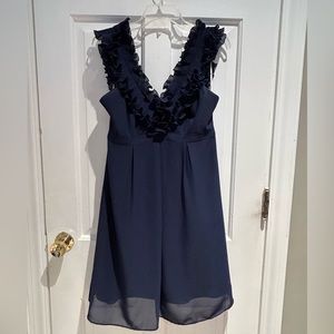 Gorgeous Lilly Pulitzer cocktail dress, navy chiffon.